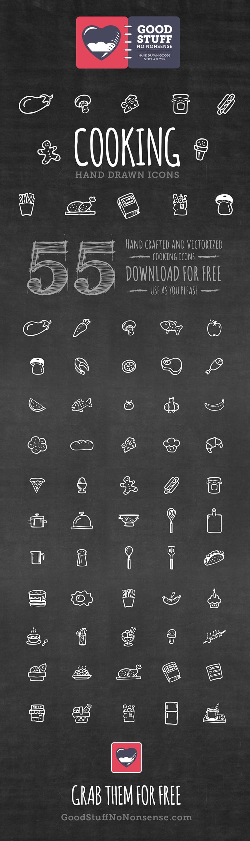 Free Cooking Icons - Hand Drawn Icons