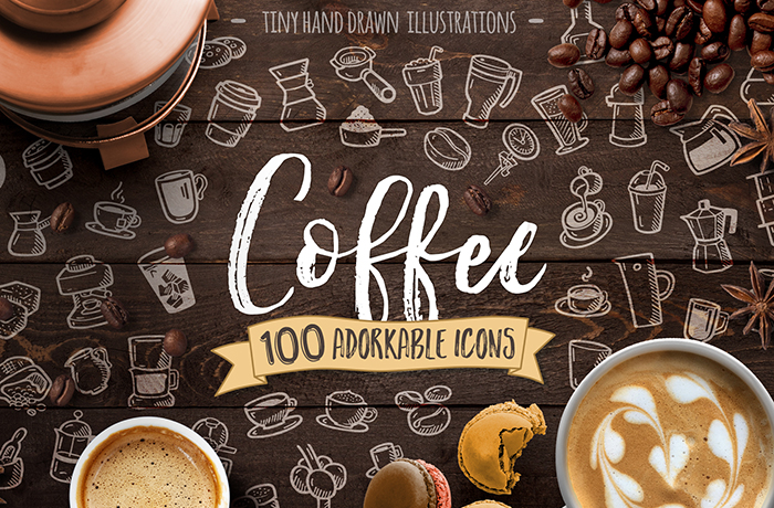 Hand Drawn Coffee House Icons Cafe Bistro Vector Pack