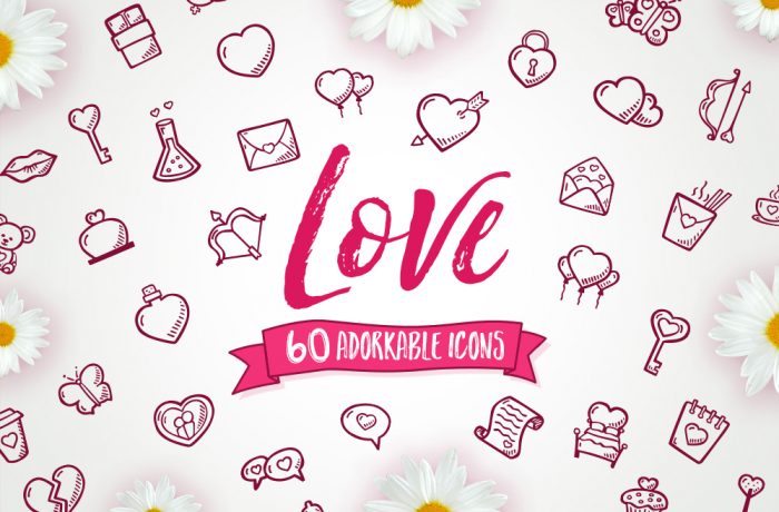 Hand Drawn Love And-valentines Day Icons Vector Pack