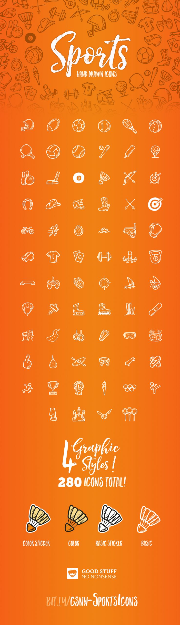 Hand Drawn Cute Sport Icon Set Sports And Fitness Vector Pack