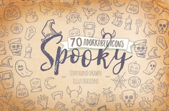 Spooky Hand-Drawn Halloween Icons Spooky Cover