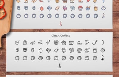 Hand Drawn Cooking Icons Doodle Clipart