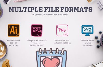 Planer Hand Drawn Icons File Formats