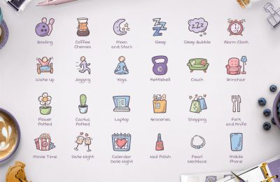 Planner Hand Drawn Icons 120 Cute doodles p2