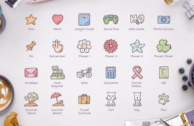 Planner Hand Drawn Icons 120 Cute doodles p4