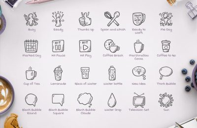 Planner Hand Drawn Icons - 120 Cute doodles - p5