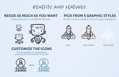 Hand Drawn Business Icons LITE Benefits And Features